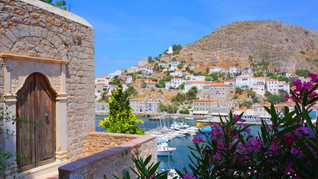 Harbor of Hydra Greece